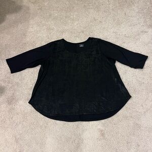 Lane Bryant Shimmer Front 3/4 Sleeve Top